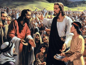 Jesus feeds the five thousand